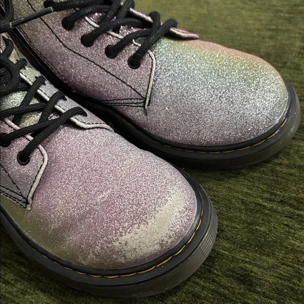 Dr. Martens 1460 PASCAL‎ RAINBOW GLITTER Girls Boots Size 3
